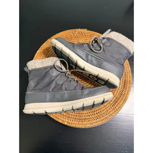 Sorel Explorer Joan Waterproof Winter Boots Gray Quarry NL3421-026 Womens 10‎ - Image 8