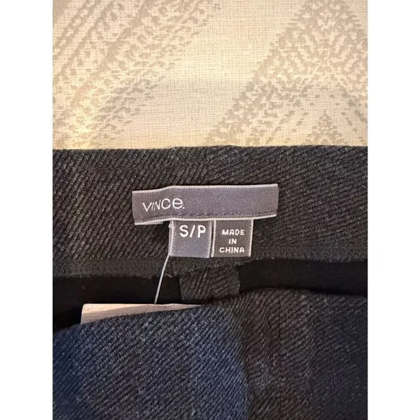 Vince Dark Gray Textured Pull-On Dressy Leggings NWT Size S/P 28.5” Inseam - Image 3