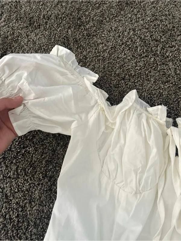 SHEIN White Dress Size Medium 0321 - Image 3