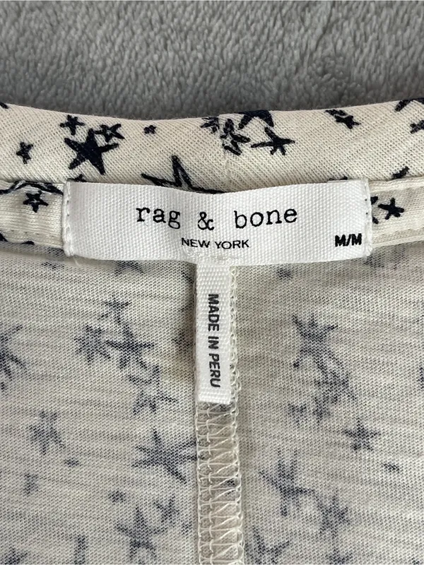 Rag & Bone All Over Stars T-shirt streetwear casual celestial essential M - Image 7