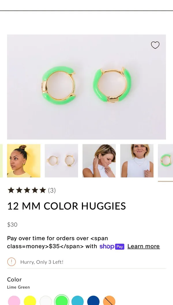 hey june green and gold huggies - Image 2