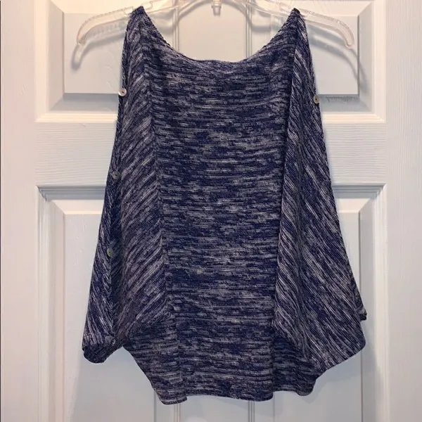✨Anthropologie Postmark Malu Dolman Navy Space Dye Top - Image 7