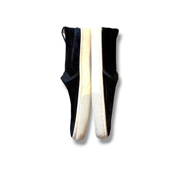 Soludos Velvet Smoking Slippers Women‎ 7.5 Black Beaded Gold Elephant Loafers - Image 2