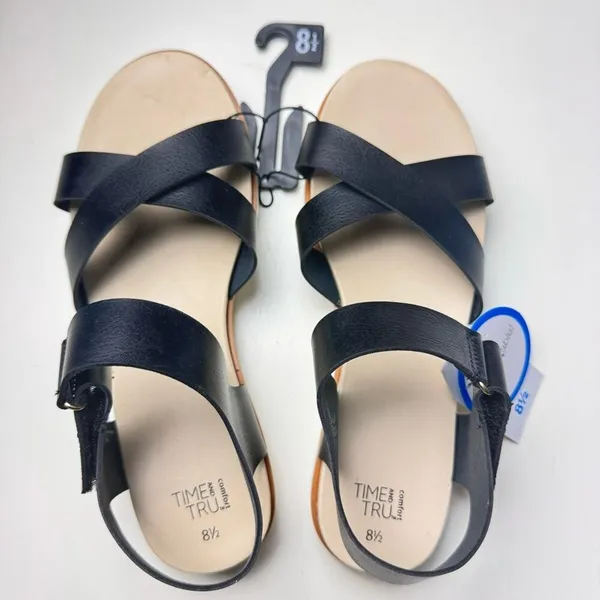 Time and Tru Adjustable Ankle Strap So Comfortable Black Sandals Sz 8.5 NWT - Image 15
