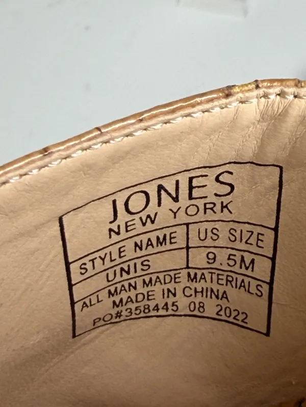 Jones New York Women’s Unis Faux Cork Square Toe Block Heel Sandal Sz 9.5 NEW - Image 6