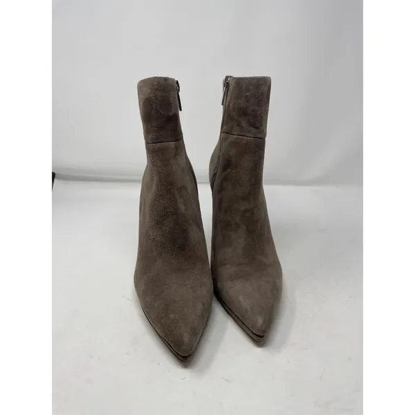 Vince Camuto Pitonnda Dress Boots 7.5 Womens Leather Suede Pointed Toe Sable Chi - Image 10
