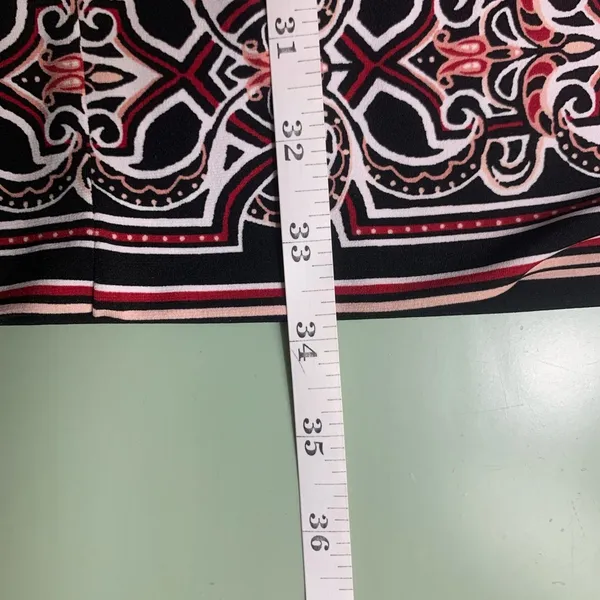 White House Black Market Dress XXS Paisley Autumn Wedding Guest Black Red - Image 13