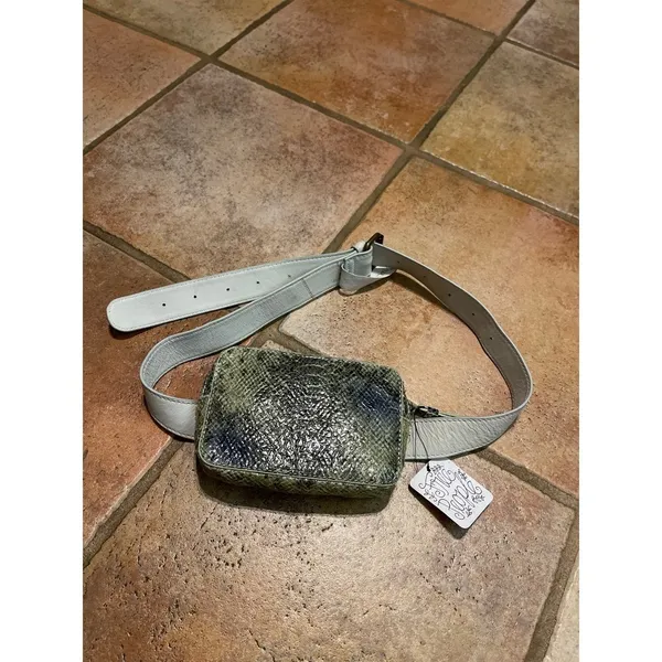 Free People Kelly Belt Croc bag in green - Image 3