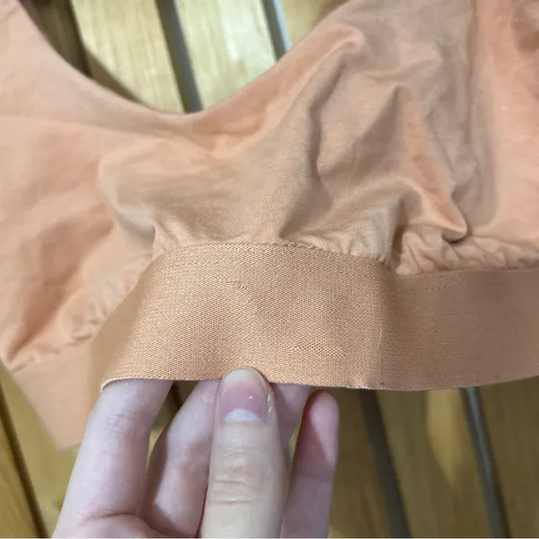 KOTN Organic Cotton Bralette Wireless Unlined Peach Size XS - Image 2