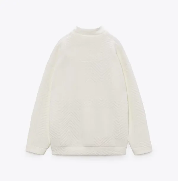 jacket coat bomber overcoat cream ribbed casual fall lightweight - Image 7