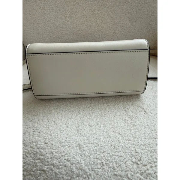 Tory Burch Petite Lee Radziwill Double Suede Leather Crossbody Bag Cream Women - Image 5
