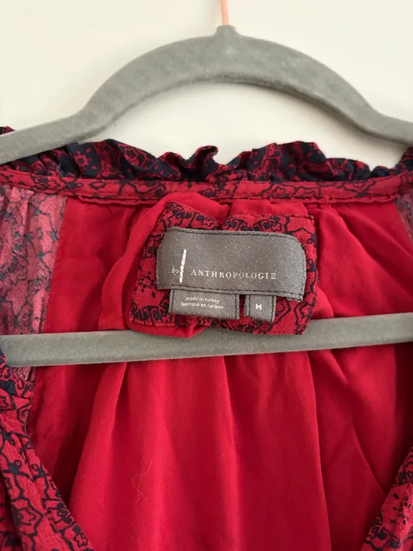 Anthropologie Red & Black Mini Dresd - Image 2