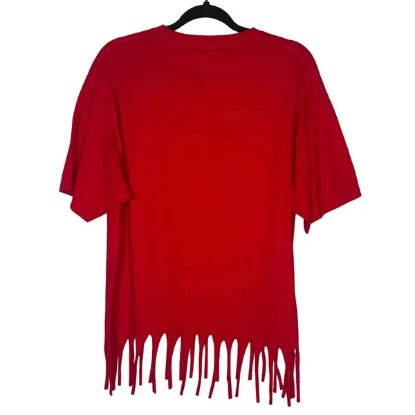 Kansas City Chiefs Fringe Tee‎ T-Shirt Large Taylor's Boyfriend 87 Kelce Swift - Image 2