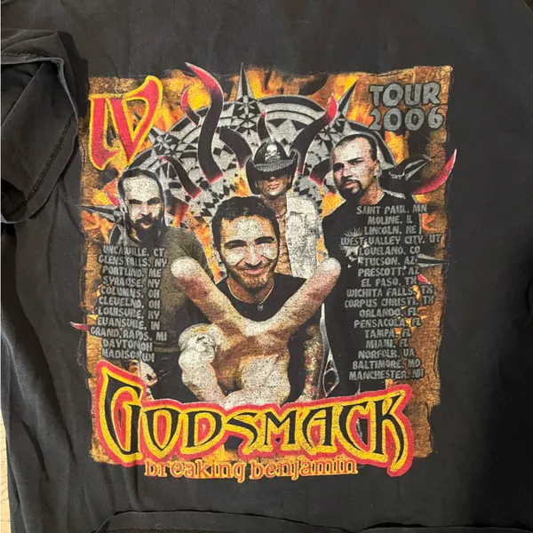 Rare Godsmack IV Breaking Benjamin 2006 tour t-shirt - Image 5