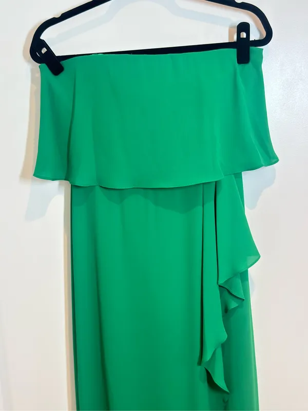 BCBGMaxAzria Green Felicity Strapless Gown Size 4 - Image 5