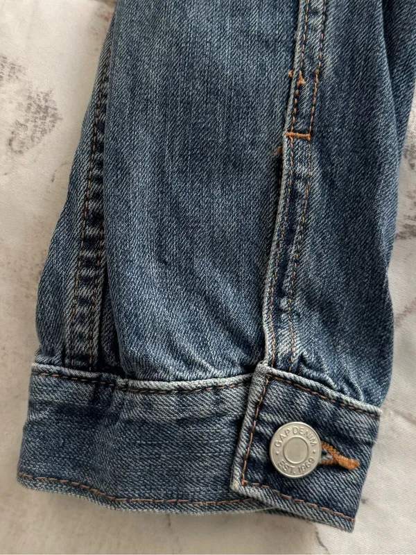 GAP Icon Light Blue Sherpa-Trim Denim Jacket, size 2XL plus outdoor casual - Image 16