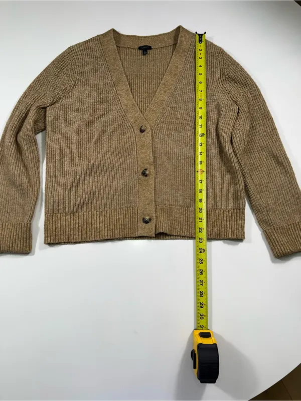 Talbots Wool Blend V-Neck Button Cardigan Sweater - Image 3