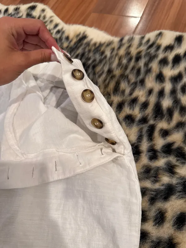 White linen pants Size XS - Image 2