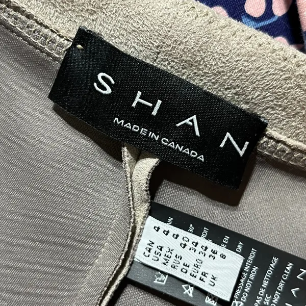 Shan Women's Vegan Suede Bike Shorts Sahara Tan Size 4 Made in Canada‎ - Image 4