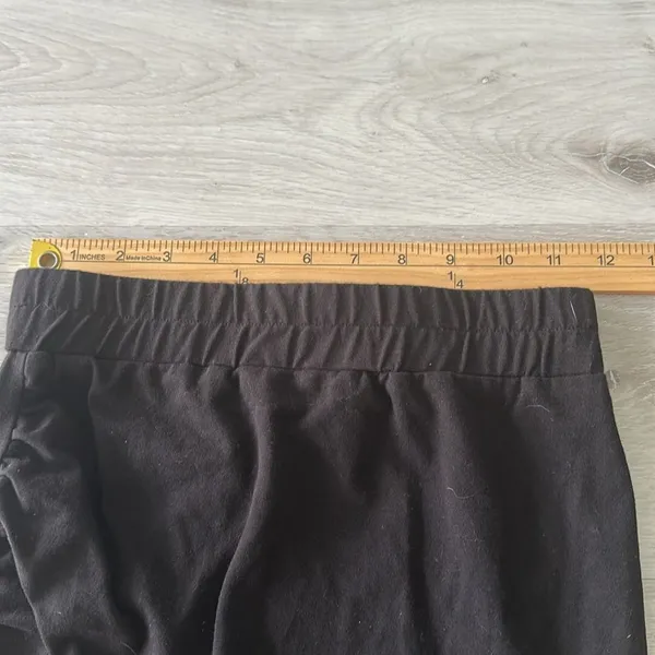 Cider Solid Ruched Mini Skirt With Strap Black S NWT - Image 14