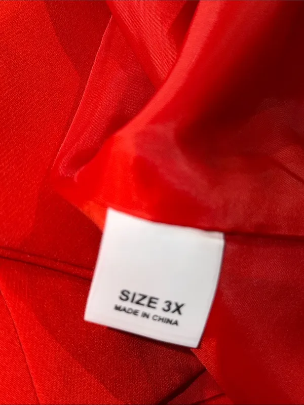 NWT $158 Express Bright Red Orange Size 3X Plus Single Button Hourglass Blazer - Image 7