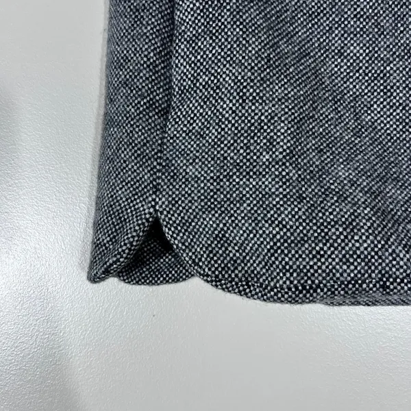 Armani Exchange Tweed Wool Blend Mini Skirt Black White Tulip Hem Size 6 - Image 2