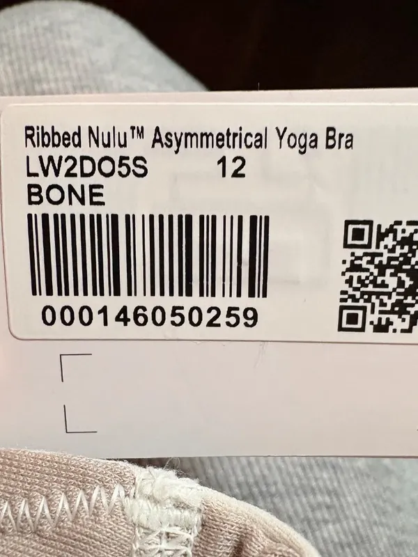 Lululemon Ribbed Nulu Asymmetrical Yoga Bra *Light Support, A/B Cup. New - Image 7
