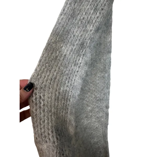 Abercrombie & Fitch Gray Wool Blend Loose Knit Scarf Women OS - Image 5