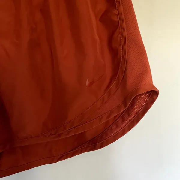 Nike‎ dri-fit coral rust red athleisure shorts elastic waist women's size medium - Image 2