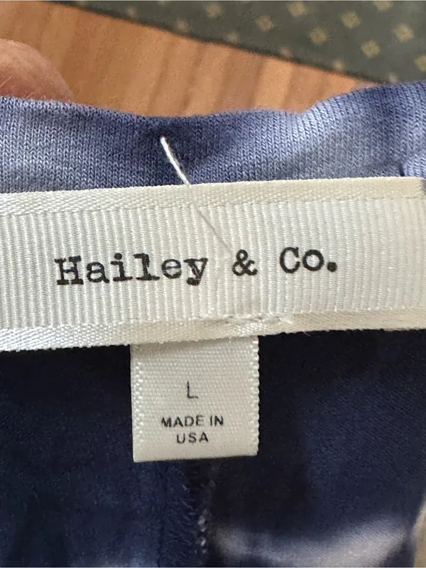 Hailey & co Women's Navy Tie-Dye V-Neck Maxi Dress size L - Image 2