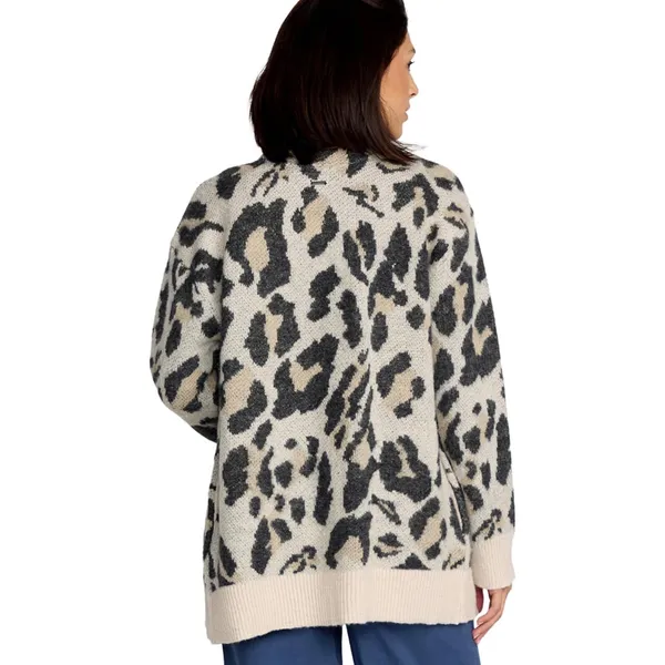 NWT Volcom Wylding Out Animal Print Oversized Knit Cardigan Sweater XS - Image 3