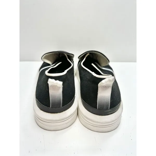 Franco Sarto Sneaker Women’s Size 8.5‎ Black White Canvas Slip On Style - Image 6