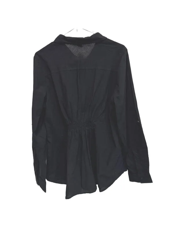 Torrid Black Pintuck Poplin Long Sleeve Button Up Shirt Plus Size 1X - Image 3