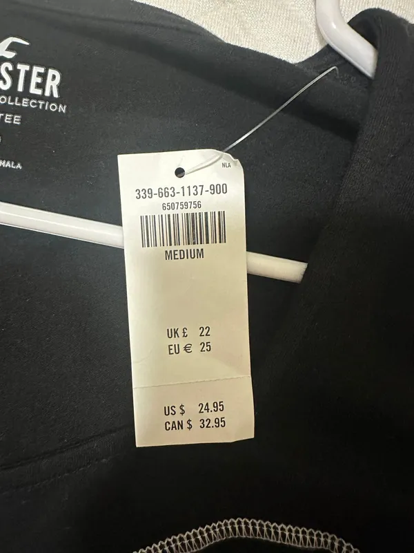 Hollister Black Long Sleeve Baby Tee - Image 4