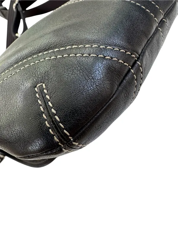 Vintage Coach Black Leather Soho Duffle Flap Crossbody Bag 9480 Y2K - Image 8