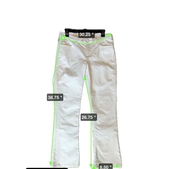 Rock Republic White Bootcut Jeans Women Size 27 Embellished Pocket Denim Pants - Image 9
