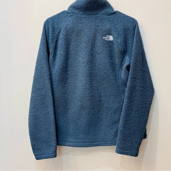 The North Face Jacket 1/4 Snap Fleece Pullover Sweater Jacket blue Large - Image 2