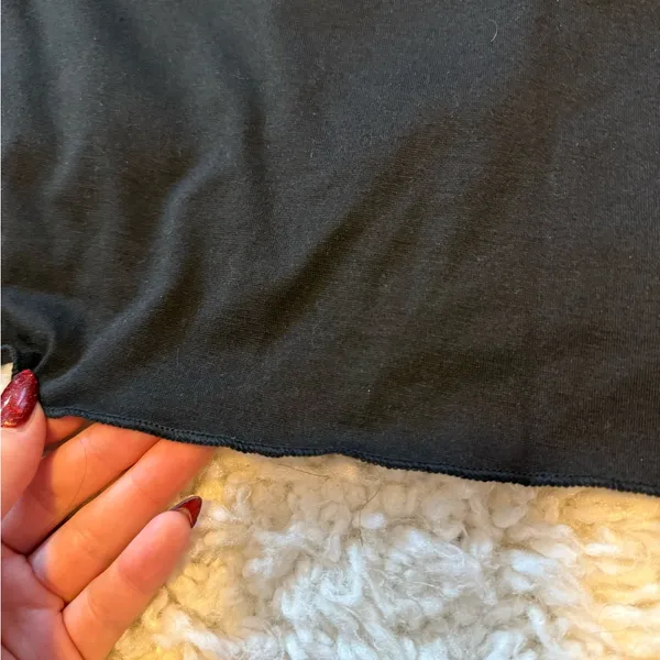 SHEIN Black Off the Shoulder Long Sleeve Crop Top - Image 2
