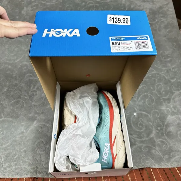 Hoka One One Women's 9.5 Clifton 8 Athletic Running Shoe Sneaker Blue Cushion - Image 12