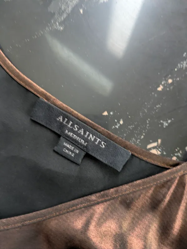 ALLSAINTS Jaclyn Shine Dress Size M - Image 3