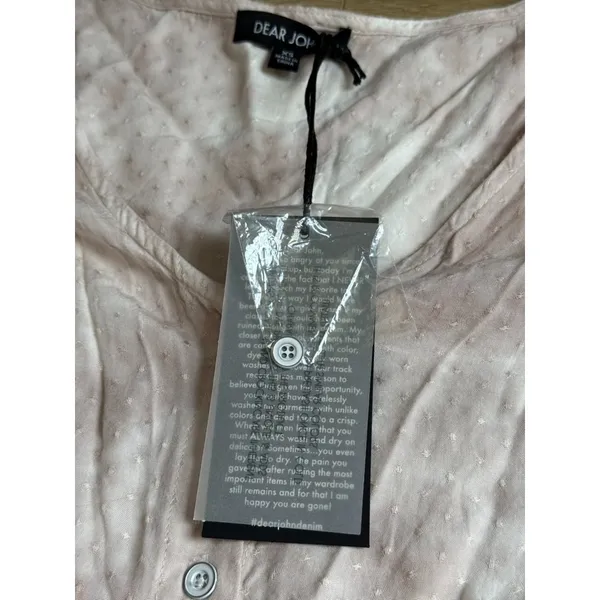 NWT Dear John flutter sleeve button up short sleeve grapefruit mella boho sz XS - Image 6
