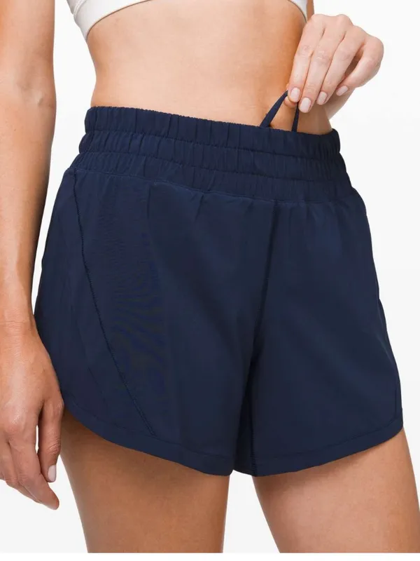Lululemon Track That Shorts running *5" True Navy high rise pockets - Image 7
