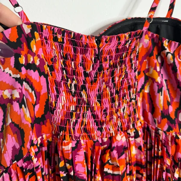 NWT Petal & Pup Achanti‎ Pleated Maxi Dress Pink Multi XS Wedding Guest Feminine - Image 11