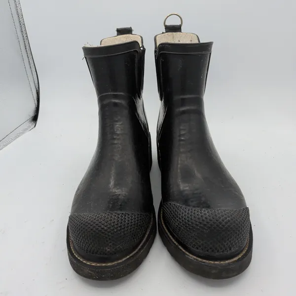 Ilse Jacobsen Rub 47 Black Rubber Chelsea Rain Boots Faux Fur Lined Size 40 - Image 3