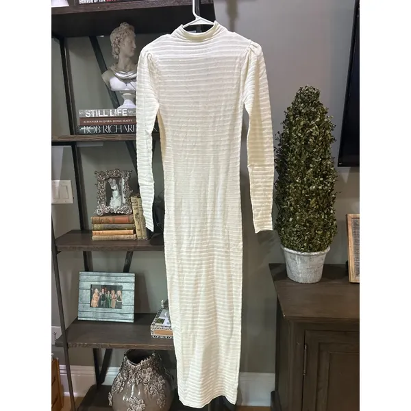 ROLLA'S Edgar Knit Maxi Dress Cream Womens Size Small - Image 5