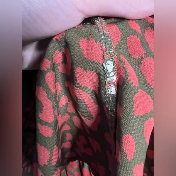 Vici Orange and Green Cheetah Print Dress XL - Image 7