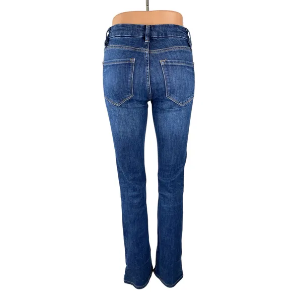 Zara Women's Blue High Waisted Slim Medium Wash Flare Bootcut Denim Jeans Size 2 - Image 4