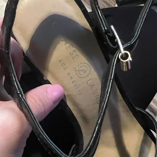 Chinese Laundry Women's Black Platform Sandals Sz 8 Ankle Strap High Heels - Image 9