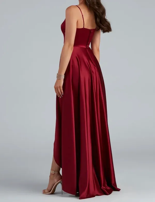 Windsor Spencer Satin High Low Formal Prom Dress - Image 2