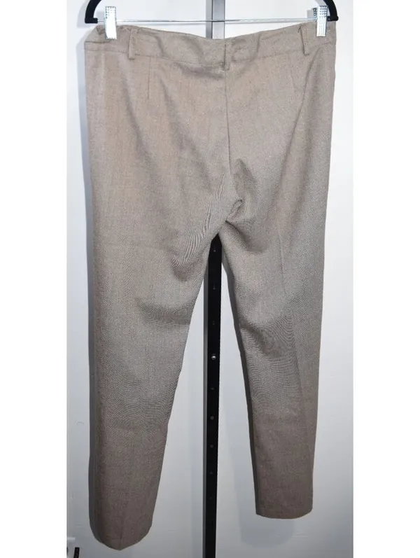 Wet Seal Trousers Sz L Taupe Brown Sparkle Tweed Straight Leg Pants Y2K Vintage - Image 2